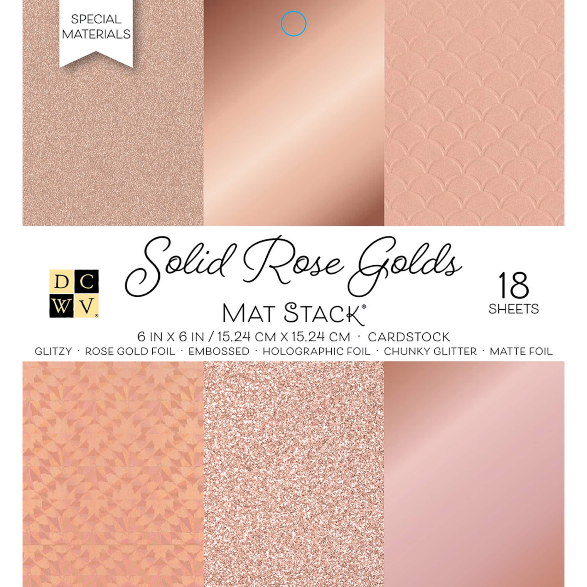 DCWV® Solid Rose Golds Mat Stack®, 6" x 6"